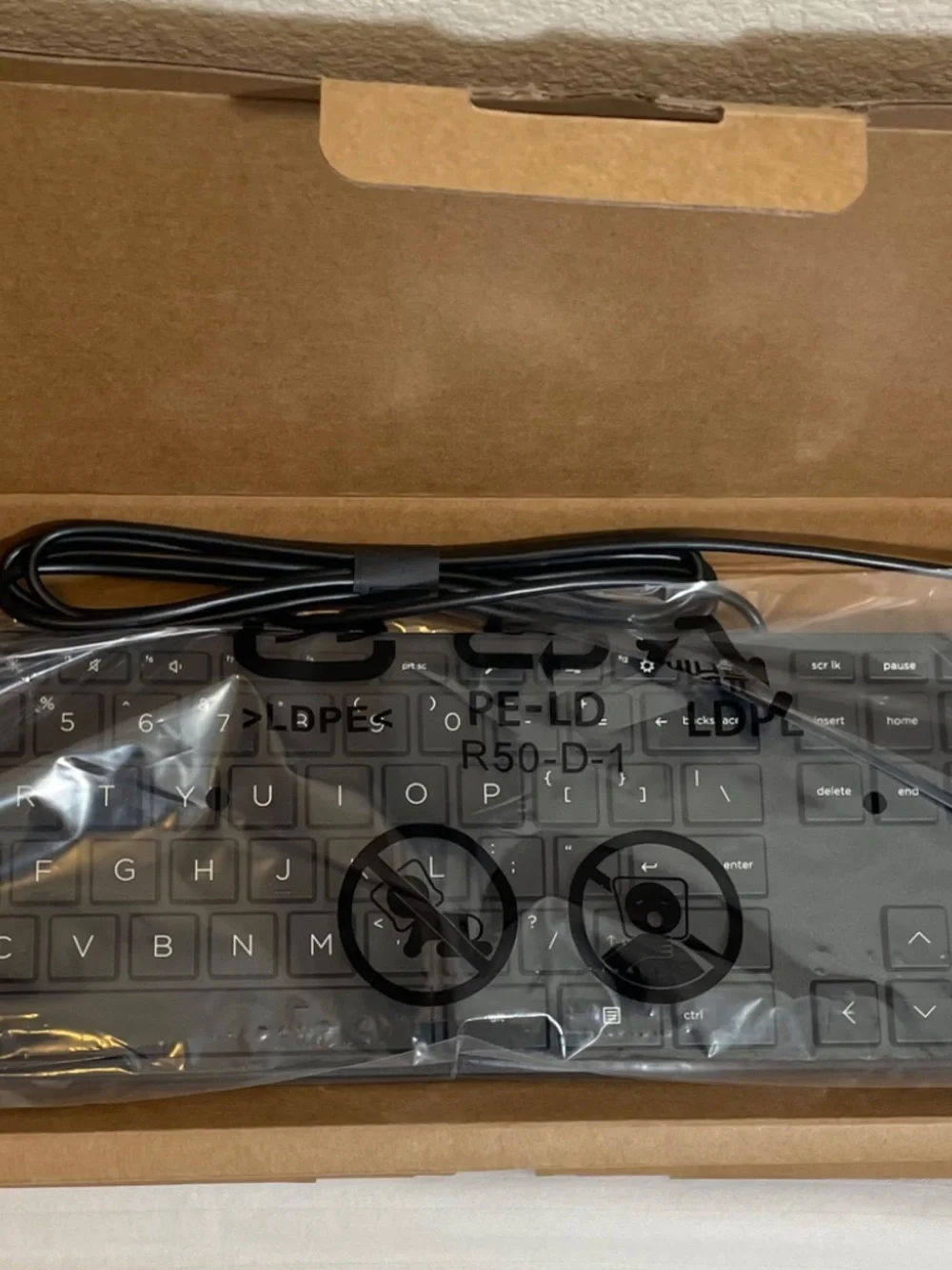 Lot Of 2 HP Desktop 320K Slim Wired QWERTY Keyboard Brand New